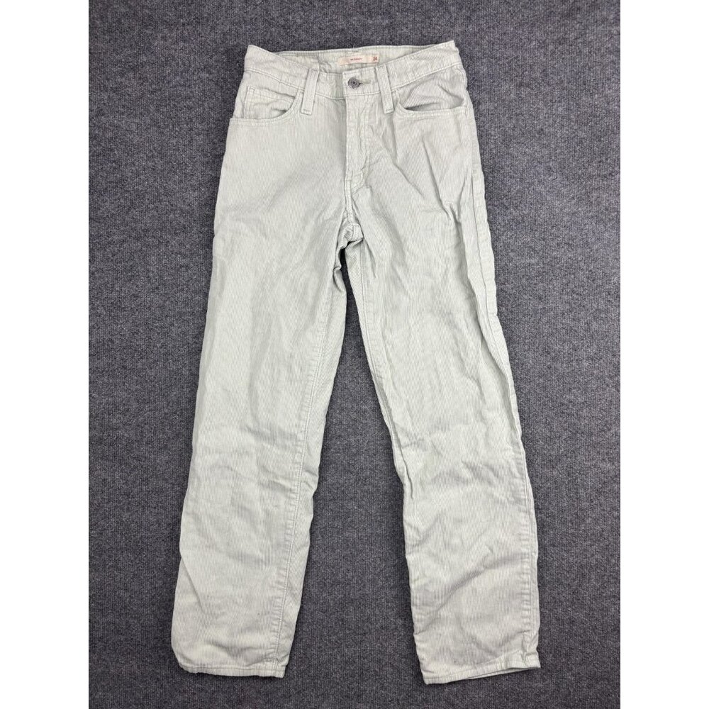 Levi's Pants Womens 24x31 Light Green‎ 94 Baggy Corduroy High Rise Loose Fit